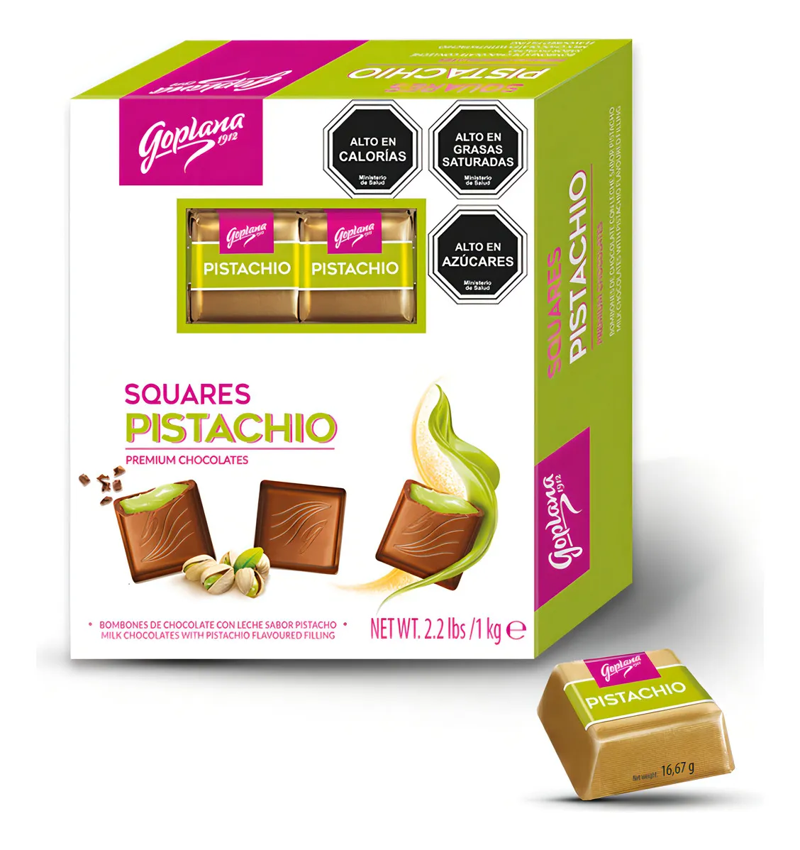 Chocolate Bombón Goplana Pistacho 1kg