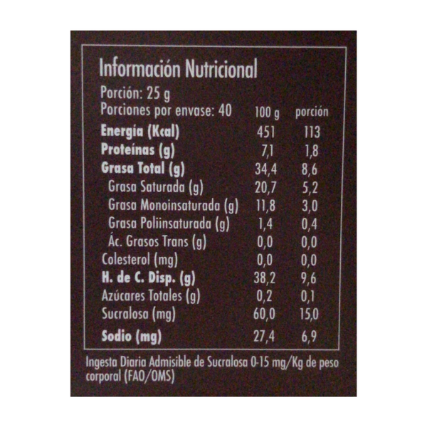 Chocolate Fino Bitter 60% Cacao Sin Azúcar - Imagen 2