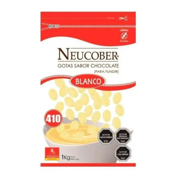 Cobertura Chocolate Blanco Alfajor Neucober 410 - 1Kg - Imagen 2
