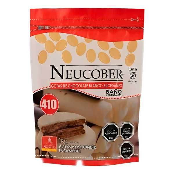 Cobertura Chocolate Blanco Alfajor Neucober 410 - 1Kg